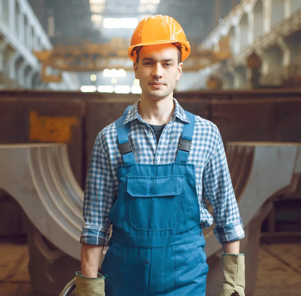 Male Worker Holds Ondustry